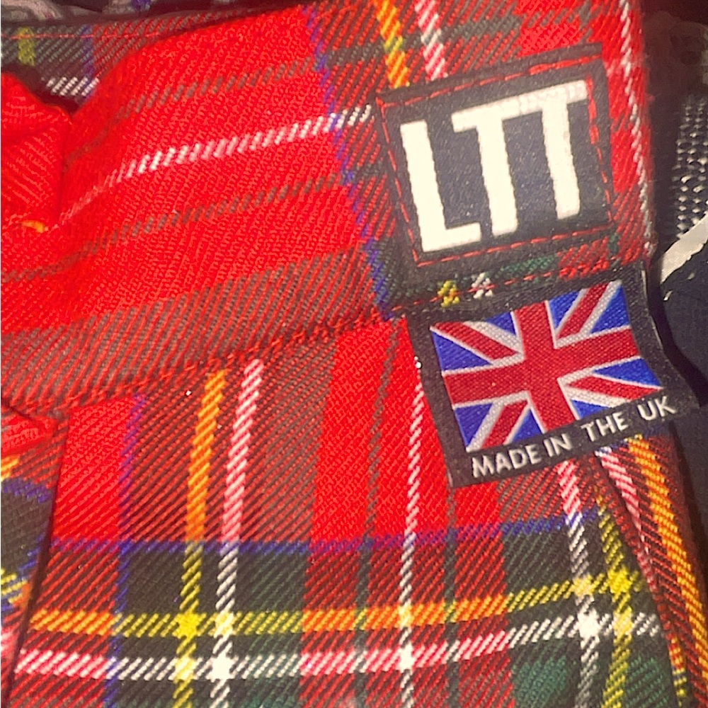 LTT made in the UK checkered red pants. Bought new for $90.